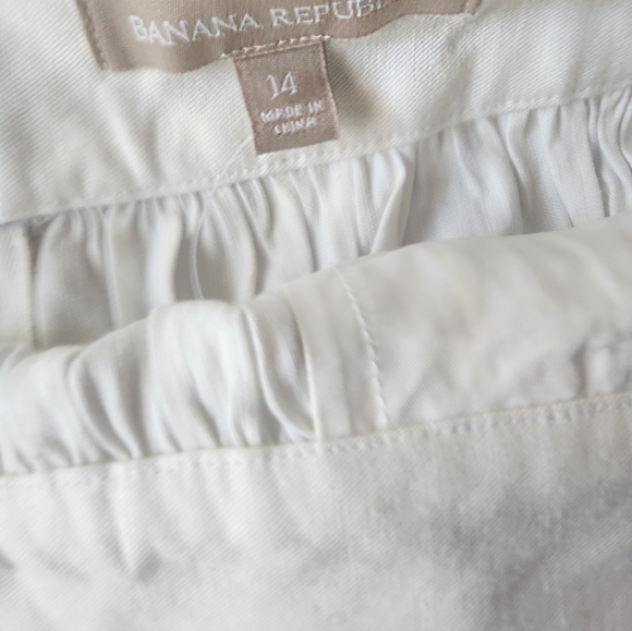 Banana Republic Womens Skirt Mini Striped Fit Flare Blue White - Picture 5 of 8